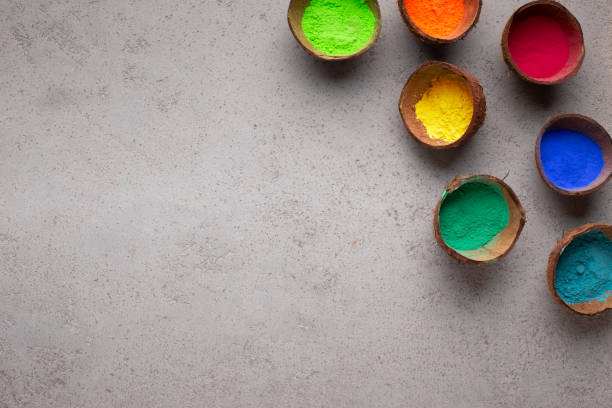 istock Indian holiday concept. Organic paints for Holi 1225553712