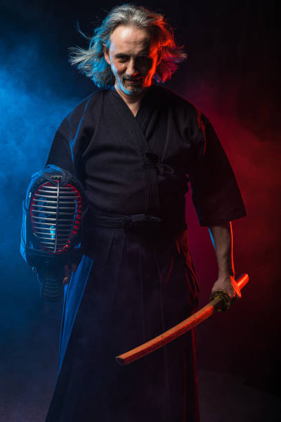 istock strength and power of kendo fighter 1225556025