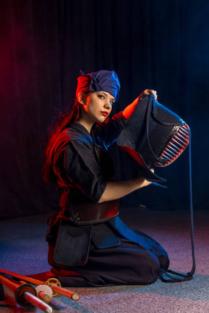 istock female keen on kendo activity 1225561214