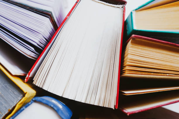 istock Educational books on a white background. Education concept. 1225562157