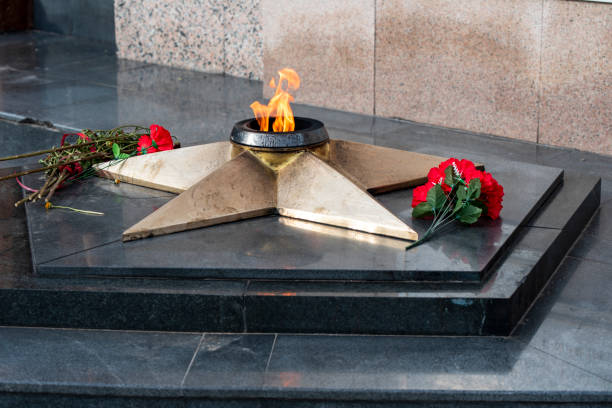 istock Eternal flame in memory of those killed in the war, carnation 1225566428
