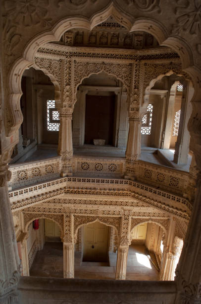istock Carved interiors, Baba Ramdev ji temple or Mandir,  Jaisalmer, Rajasthan, India 1225566506