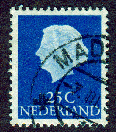 1977 issue stamp commemorating Charles Lindbergh's 1927 solo transatlantic flight.