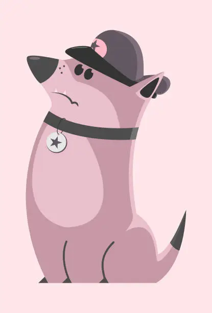 Vector illustration of Guard dog vectors