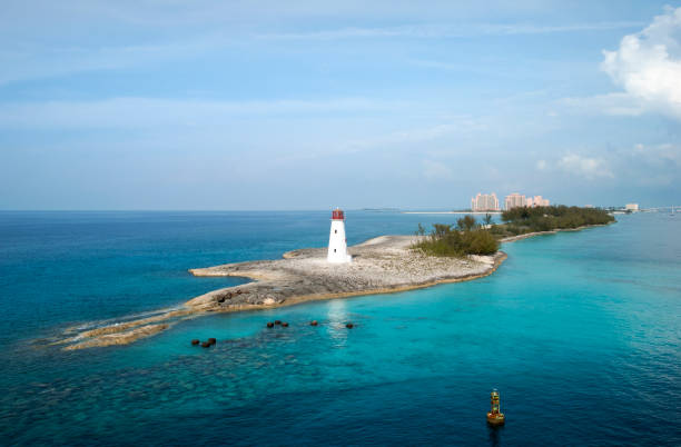 istock Paradise Island Landscape And A Lighthouse 1225585706