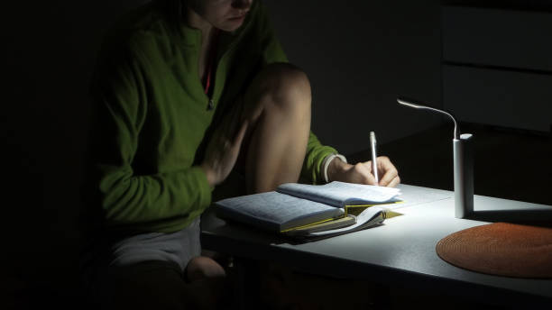 istock Study at night person preparing for a exam 1225587867