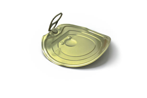 Metal can lid isolated on white background