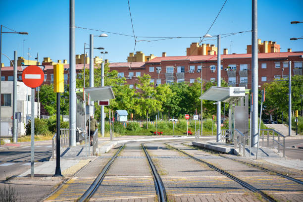 istock tram tracks and catenary in urban area 1225591066