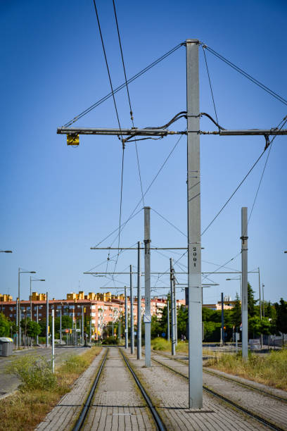 istock tram tracks and catenary in urban area 1225591068