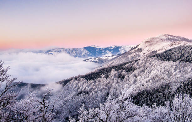 Mountains in Fog, Italian Alps