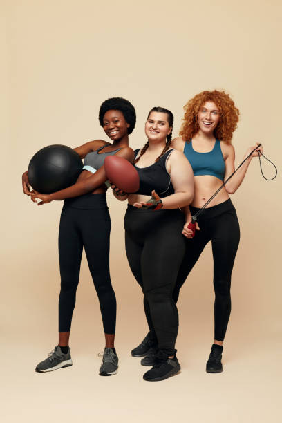 istock Diversity Models. Different Ethnicity And Size Women. Smiling Multicultural Friends In Sportswear Holding Fitness Equipment. Sport For Active Lifestyle. 1225596583
