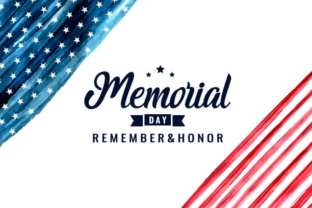 Memorial day Memorial day card. background, or web banner. vector illustration. memorial day art stock illustrations