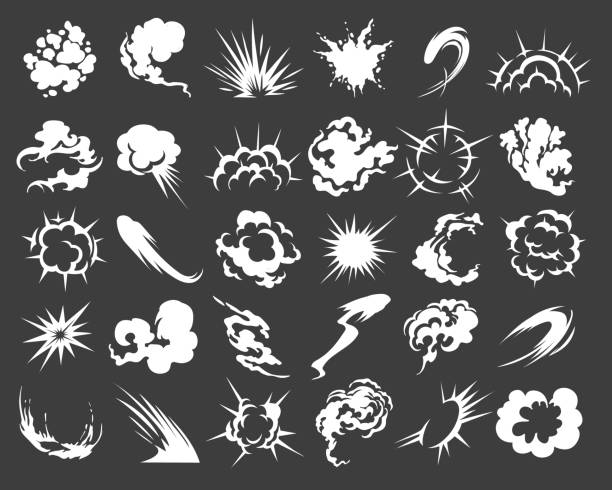 Dust speed air clipart Dust speed air clipart. Vector smoke clouds or smoking explosions vector illustration for cartoon run animation effects, running and puffs, speed and fuming print effect set photographic effects illustrations stock illustrations