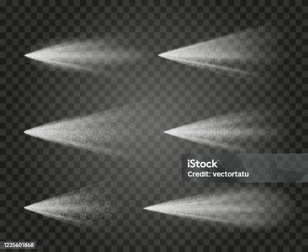 Steam Sprayer Graphics Spray Steam Effects On Transparent Stock Illustration - Download Image ...