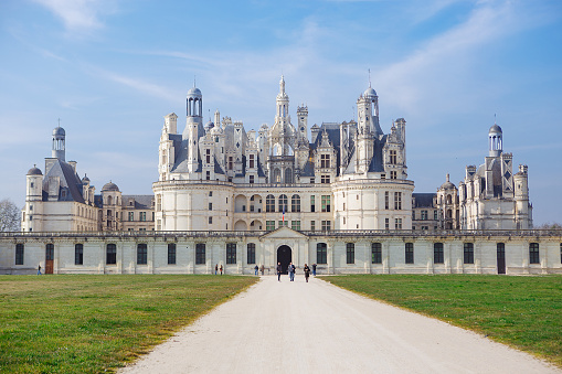 15.03.2016 Chambord Castle, France. A trip to Provence. One of the most beautiful castles in Europe.