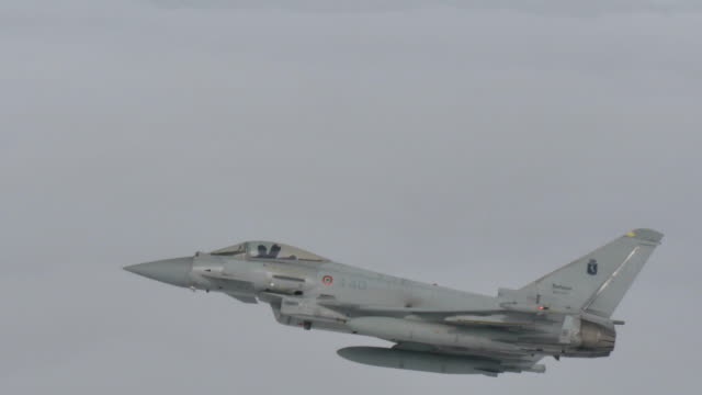 Eurofighter Military Fighter Combat Jet Aircraft Air to Air in Flight Refueling