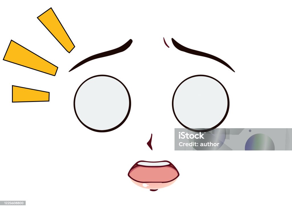Vetores de Cara De Anime Surpresa Olhos Redondos Engraçados E Boca Grande  Kawaii Ilustração De Desenho Animado Vetorial Desenhada À Mão e mais  imagens de Adolescente - iStock