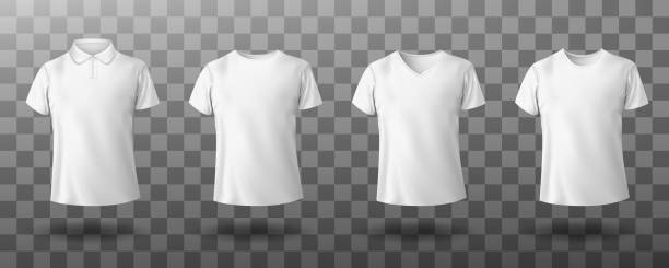 istock Realistic mockup of male white polo shirt 1225608849