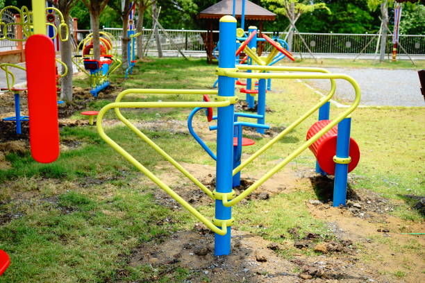 istock outdoor gym in public park 1225609326