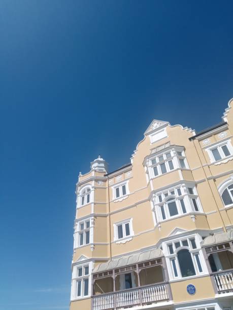 istock Yellow Building low angle in Summer Sun 1225610394