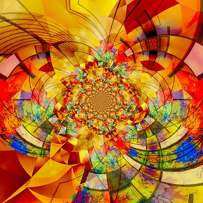 Colorful fractal. Abstract modern background