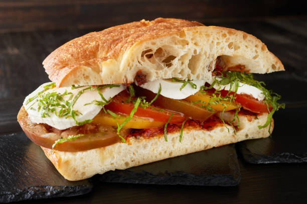 Caprese Sandwich stock photo