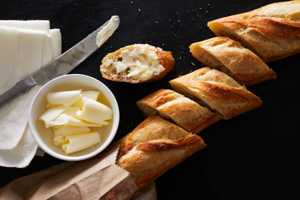 麵包和黃油麵包 - baguette 個照片及圖片檔
