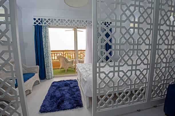 istock Luxury apartment double bedroom with balcony 1225616159