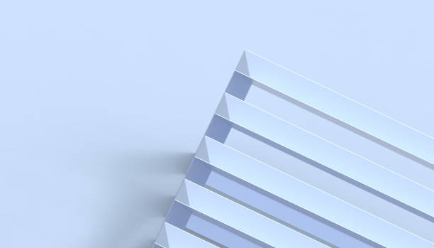 istock Illusion Creative Abstract Line art Concept and Ideas on monotone Blue background - 3d rendering 1225618737