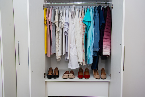 inventory of womens clothing in the wardrobe