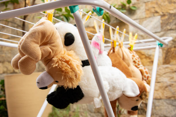 istock stuffed animals drying on the clothesline 1225622247
