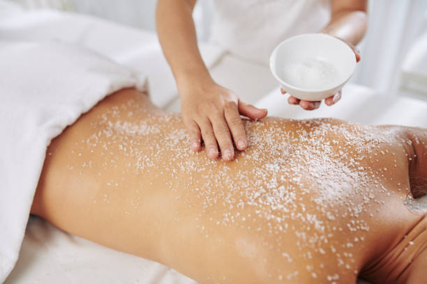 istock Woman getting exfoliating treatment 1225624739