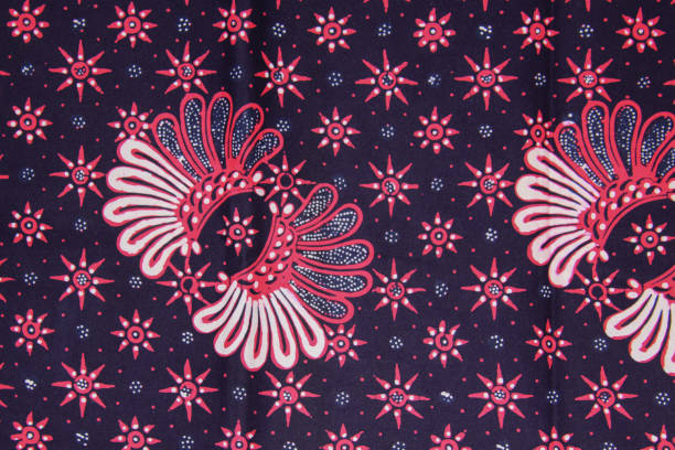 Batik motif sample design from Java, Indonesia stock photo