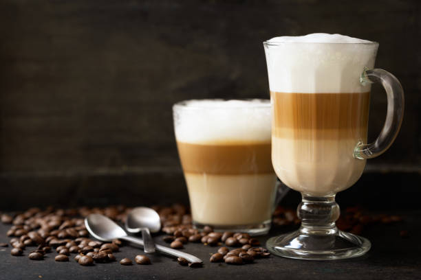 istock glasses of latte macchiato coffee 1225629126