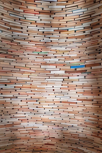 The wall made of books