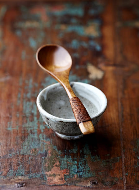 istock Traditional, handcrafted ceramic. Rustic wooden background. 1225636577