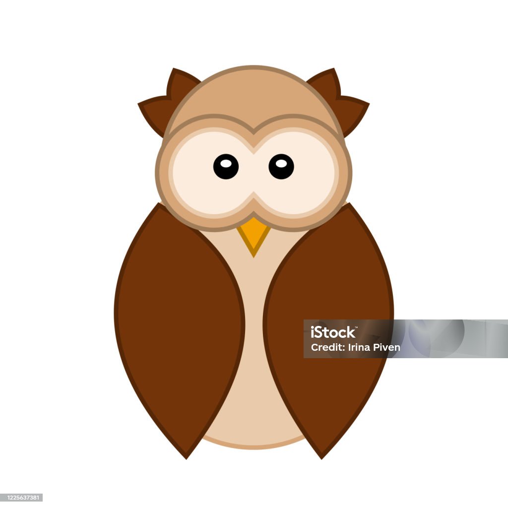 Con Cú Nâu Ngồi Phim Hoạt Hình Cú Dễ Thương Khái Niệm Về Hoạt Động ...