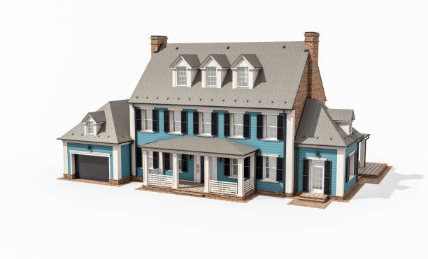 istock 3d rendering of modern classic house in colonial style isolated on white 1225637551