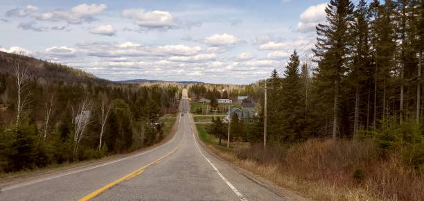istock On the road in the Canadian forest 1225640283