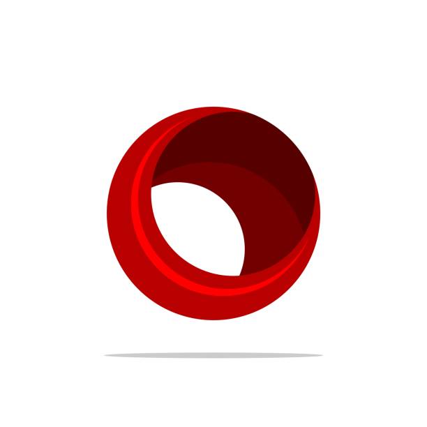 Circle Red Ring Logo Template Illustration Design. Vector EPS 10. Circle Red Ring Logo Template Illustration Design. Vector EPS 10. 3d red letter o stock illustrations