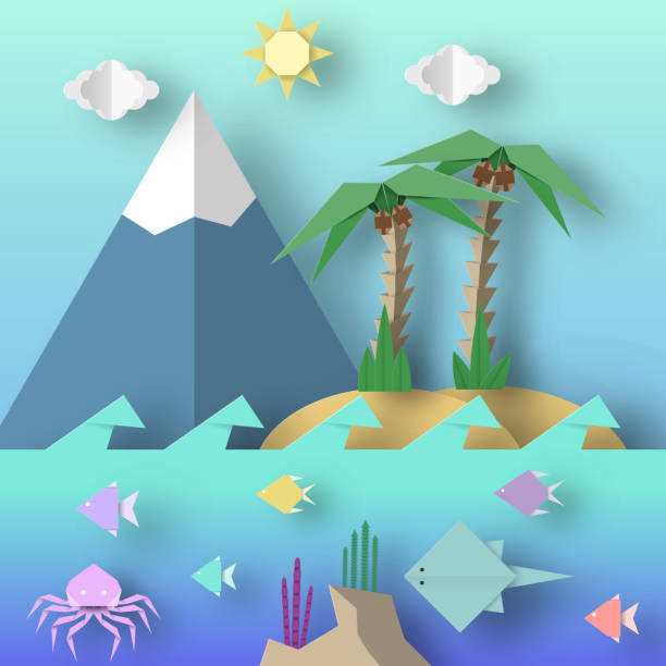 istock Origami Style Crafted out of Paper. 1225646405