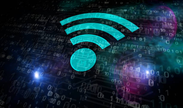 istock Processor factory with burning of wi-fi wireless network symbols illustration 1225646412
