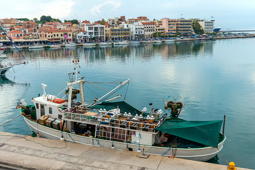 fishing port on mediterranean sea