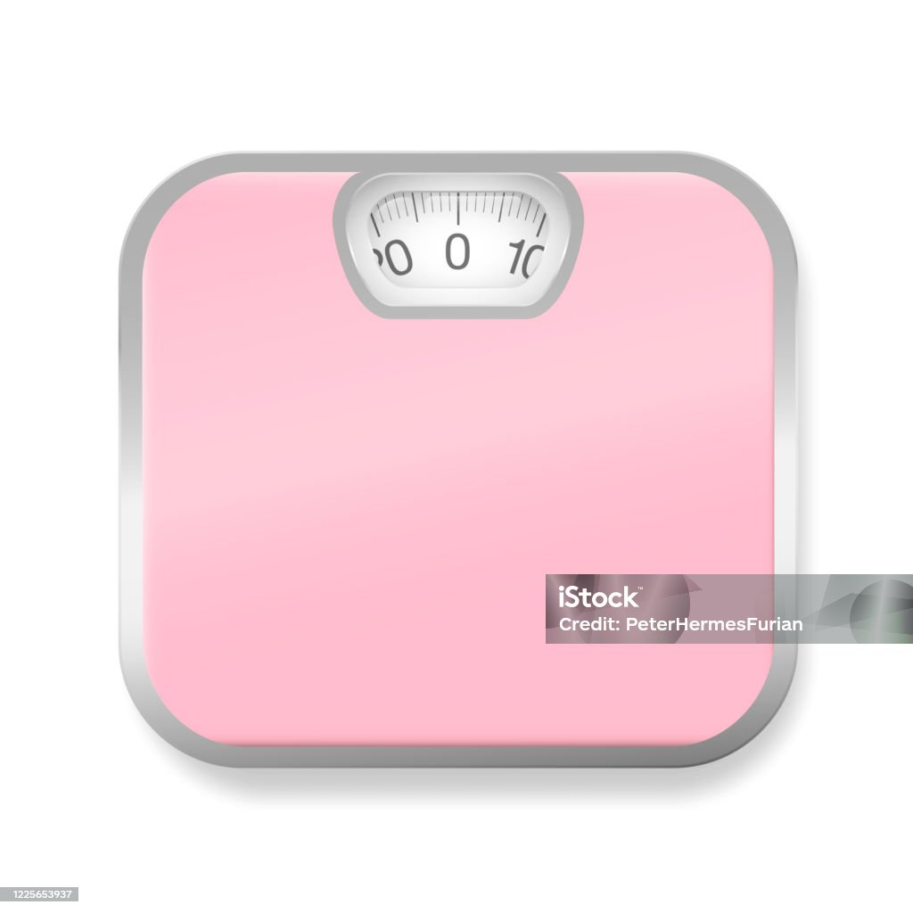 Pink Bathroom Scales With Silver Frame Isolated Vector Illustration On  White Background Stock Illustration - Download Image Now - iStock