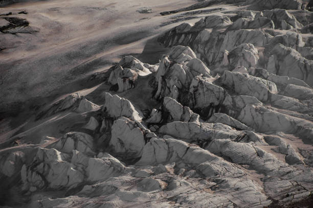 istock Mountain hills with the dirty snow remnants 1225654203