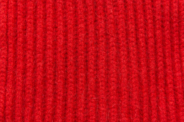 istock Closeup texture of a red wool scarf 1225657369