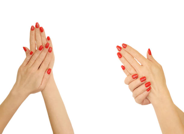 istock female hands manicure isolated on a white background 1225659585