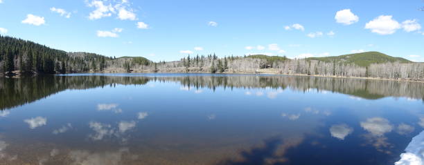 istock Panoramic Sibbald Lake in Alberta Foothills 1225659773