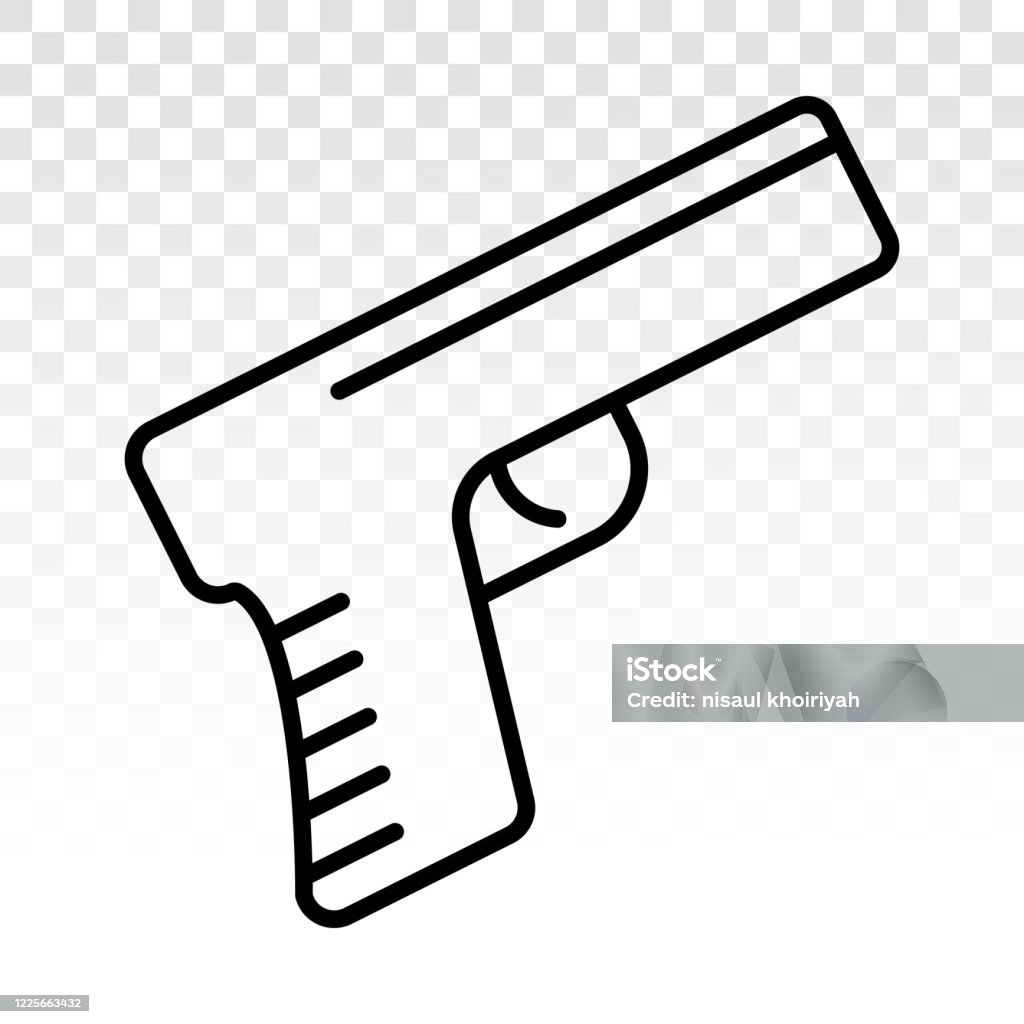 Handheld Revolver Gun Pistol Flat Icon On A Transparent Background Stock  Illustration - Download Image Now - iStock