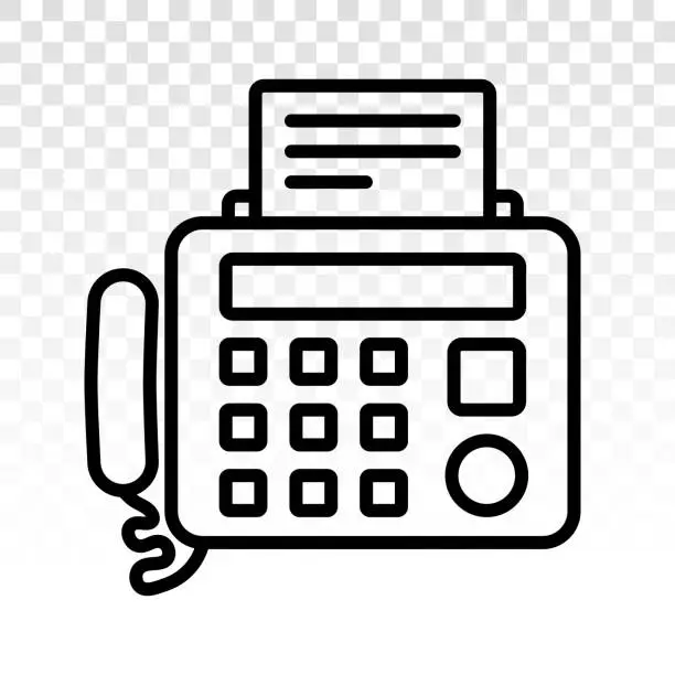 Vector illustration of Fax machine flat icons for apps and websites